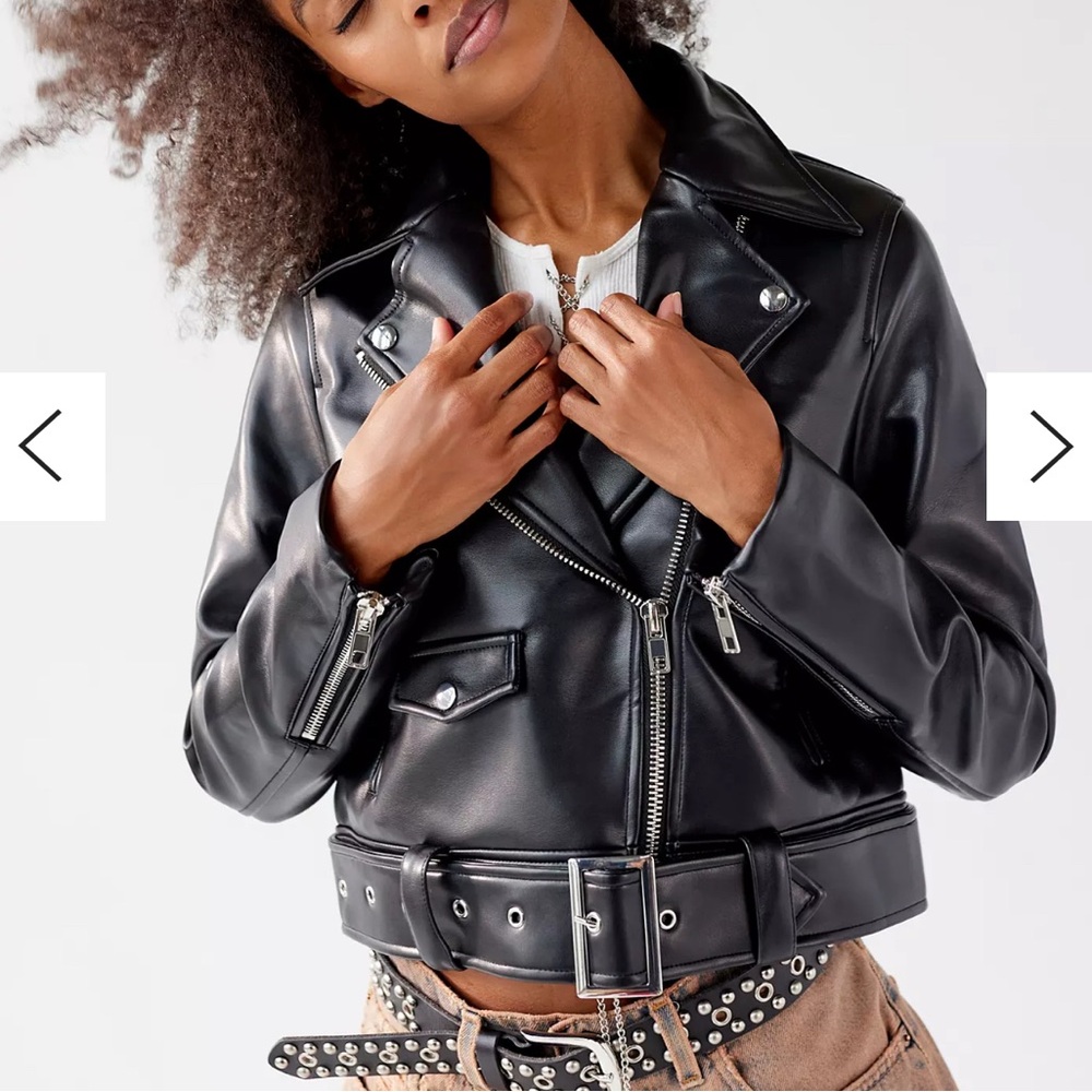 Urban Outfitters Black Leather Biker Jacket